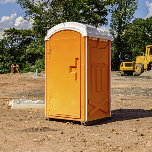 how often are the portable restrooms cleaned and serviced during a rental period in Lorane Oregon